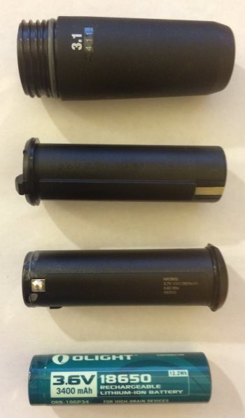 bike light with replaceable 18650 battery