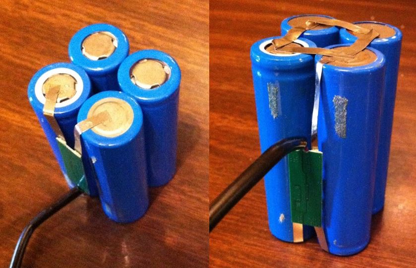 Cheap generic Chinese bike light dangerous battery